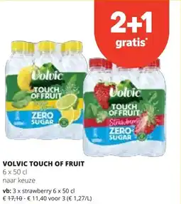 Spar VOLVIC TOUCH OF FRUIT strawberry 6 x 50 cl aanbieding