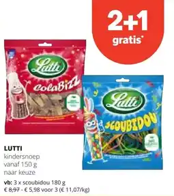 Spar LUTTI scoubidou 180 g aanbieding
