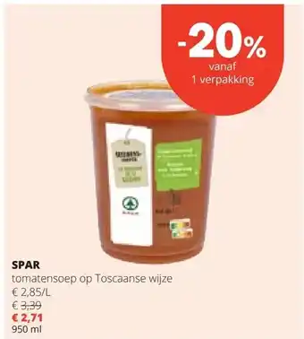 Spar SPAR tomatensoep op Toscaanse wijze aanbieding