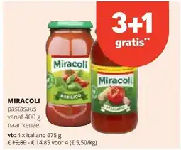 Spar MIRACOLI italiano 675 g aanbieding