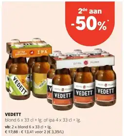 Spar VEDETT blond 6 x 33 cl + Ig aanbieding