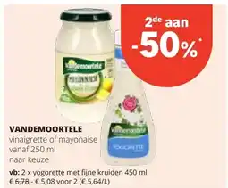 Spar VANDEMOORTELE yogorette met fijne kruiden 450 ml aanbieding