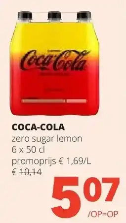 Spar COCA-COLA zero sugar lemon 6 x 50 cl aanbieding