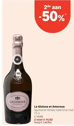 Spar La Gioiosa et Amorosa Spumante Veneto Italië brut rosé 75 cl aanbieding