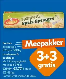 OKay Soubry Fijne spaghetti met spelt 375 g aanbieding