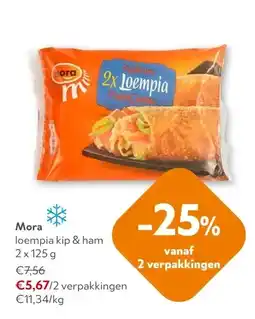 OKay Mora loempia kip & ham 2x125 g aanbieding