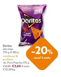 OKay Doritos Pure Paprika 170 g aanbieding