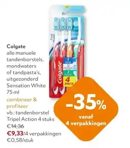 OKay Colgate tandenborstel Tripel Action 4 stuks aanbieding