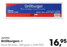 Hanos Jumbo Grillburgers aanbieding