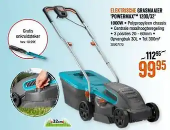 HandyHome Gardena elektrische grasmaaier powermax 1200-32 aanbieding