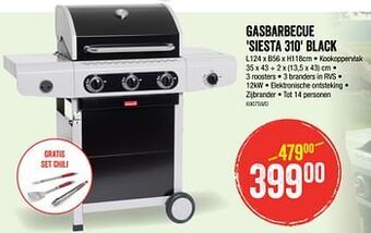 Gasbarbecue siesta 310 black