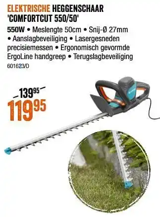 HandyHome Gardena elektrische heggenschaar comfortcut 550-50 aanbieding