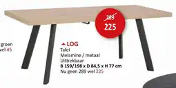 Weba LOG aanbieding