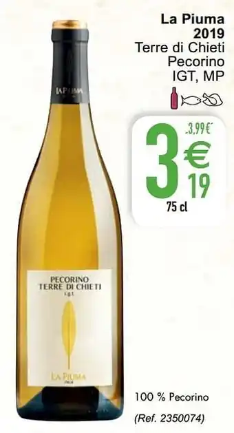 La piuma 2019 terre di chieti pecorino igt mp