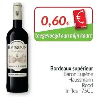 Intermarché Bordeaux supérieur baron eugène haussmann rood aanbieding