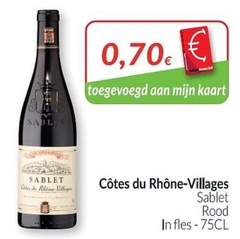 Intermarché Côtes du rhône-villages sablet rood aanbieding