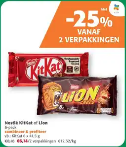 Comarkt Nestlé KitKat of Lion aanbieding