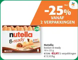Comarkt Nutella koeken B-ready aanbieding