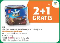 Comarkt LU alle koeken Prince, LULU Beertje of La Barquette aanbieding