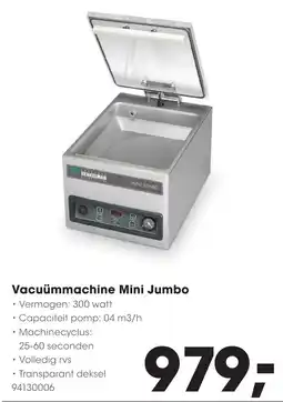 Hanos Vacuümmachine Mini Jumbo aanbieding