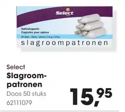 Hanos Select Slagroom- patronen aanbieding