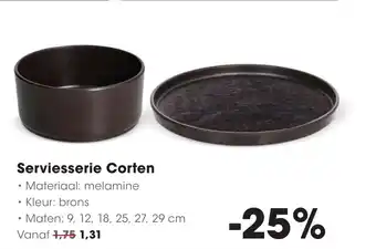 Hanos Serviesserie Corten aanbieding