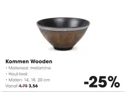 Hanos Kommen Wooden aanbieding