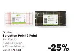 Hanos Gautier servetten point 2 point aanbieding