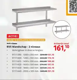 Hanos RVS Wandschap aanbieding