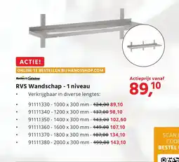 Hanos RVS Wandschap aanbieding