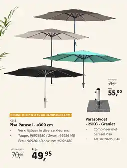 Hanos Kaja Pisa Parasol aanbieding