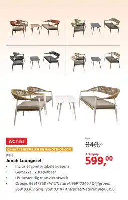 Hanos Kaja Jonah Loungeset aanbieding