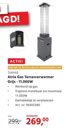 Hanos Sunred Atria Gas Terrasverwarmer aanbieding