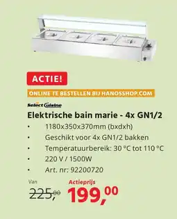 Hanos Elektrische bain marie 4x GN1/2 aanbieding