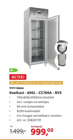 Hanos Koelkast CC700A RVS aanbieding