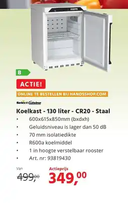 Hanos Koelkast CR20 Staal aanbieding