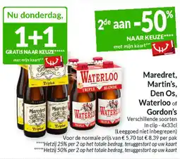 Intermarché Maredret, Martin's, Den Os, Waterloo of Gordon's aanbieding