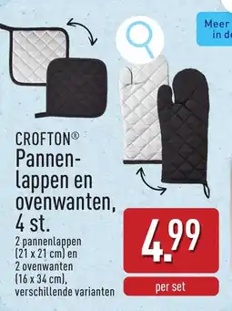 ALDI Crofton Pannenlappen en ovenwanten aanbieding