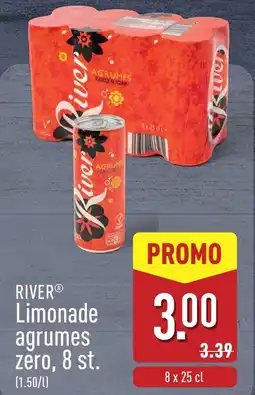 ALDI River Limonade Agrumes Zero aanbieding