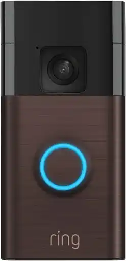 Coolblue Ring Battery Video Doorbell Brons aanbieding
