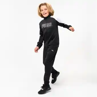 Decathlon Polyester trainingspak voor kinderen zwart wit aanbieding