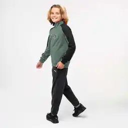 Decathlon Polyester trainingspak voor kinderen groen en zwart aanbieding