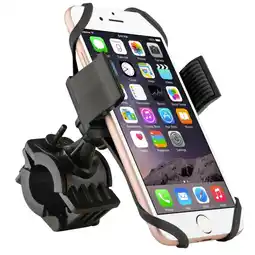 Decathlon Telefoonhouder Fiets Zwart 360 Graden Verstelbaar GSM Houder Universeel aanbieding