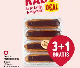 Delhaize Eclairs met chocolade aanbieding