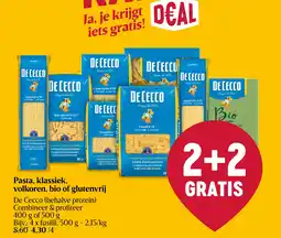 Delhaize Pasta, klassiek, volkoren, bio of glutenvrij aanbieding