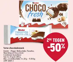 Delhaize Verse chocoladesnack aanbieding
