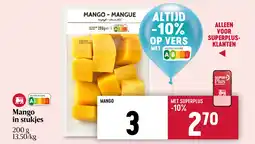 Delhaize Mango in stukjes aanbieding