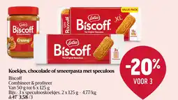 Delhaize Koekjes, chocolade of smeerpasta met speculoos aanbieding