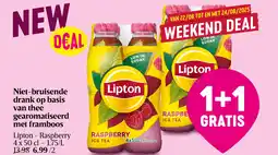 Delhaize Niet-bruisende drank op basis van thee gearomatiseerd met framboos aanbieding