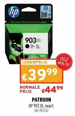 Trafic Patroon hp 903 xl zwart aanbieding